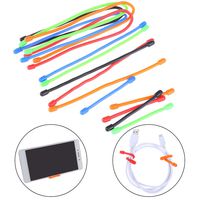 Haomian 15 Pack Silicone Resuable Twist Ties, All Purposes Gear Rubber Ties, Assorted Color, 5 Pcs/Size(3Inck, 6Inch, 12Inch)