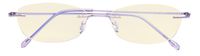 CessBlu Ladies Blue Light Blocking Glasses Anti Glare UV with Yellow Filter Eyeglasses for Women Reading Screen Rimless (Purple)+0.5
