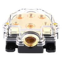 hotzzz Fuse Holder Five Way Out Power Ground Distribution Block Fuse Holder 5 Way Fuse Holder for Car Vehicle Audio Car Vehicle Audio
