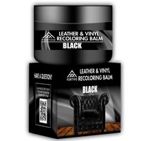 Black Leather Recoloring Balm - Leather Repair Kits for Couches - Leather Color Restorer for Furniture, Car Seats, Belt, Boots - Leather Repair Cream for Upholstery - Refurbishing Black Leather Dye