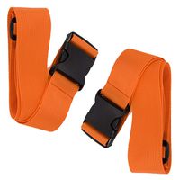 BlueCosto Luggage Straps Suitcase Baggage Carry-on Bag Belt, 2-Pack, Orange