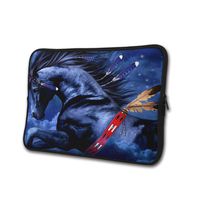 Yongchuang Feng Black Horse Sleeve Laptop Bag Tablet Case Handbag Notebook Messenger Bag for Ipad Air MacBook Pro Computer Ultrabook 13-15 Inches
