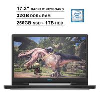 2019 Dell G7 17 7790 17.3 Inch FHD Gaming Laptop (9th Gen Intel 6-Core i7-9750H up to 4.50 GHz, 32GB DDR4 RAM, 256GB SSD + 1TB HDD, NVIDIA GeForce RTX 2060, RGB Backlit Keyboard, Windows 10) (Gray)