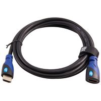 Top Dog Cables - TD-06EBLBK6- Premium 6 ft High Speed HDMI Extension Cable MF Gold 3D HD BluRay XBOX 360 PS3
