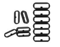 Replacement Fastener Ring Compatible with Garmin vivoactive 3/Vivoactive 3 Music/Vivomove/Vivomove HR Bands(Pack of 11) Silicone Connector Security Loop for Vivoactive 3 GPS Smart Watch,Black