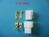 USA Seller Electric bike/Car/RC/RV 6.3mm power MOLEX Connector Plug 2-Pin M&F x 5 sets