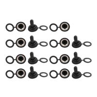 uxcell 15Pcs 12mm Female Thread Waterproof Toggle Switch Boot Rubber Cover Cap Protector Black