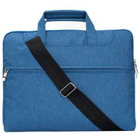 Jennyfly 11.6 inch MacBook Handbag Case, Business Travel Laptop Handbag for Women,360° Protection Handbag Cover Messenger Shoulder Bag Computer Carrying Bag Case for 11-12 inch Laptop - Light Blue