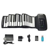 Roll up piano portable 88 key soft elastic electronic music keyboard piano built-in loudspeaker rechargeable battery for beginners gift