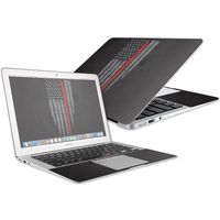 MightySkins Skin Compatible with Apple MacBook Air 13" (2017) - Thin Red Line | Protective, Durable, and Unique Vinyl Decal wrap Cover | Easy to Apply, Remove, and Change Styles | Made in The USA