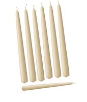 D'light Online Elegant 10 Inch Taper Premium Quality Candles, Hand-Dipped, Dripless and Smokeles - Set of 12 Individually Wrapped (10 Inch, Spice Gold)