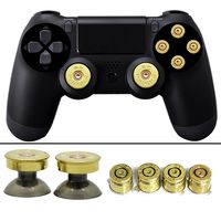 YTTL® Thumbsticks Bullet Buttons and Bullet ABXY Buttons Set for PlayStation 4 DualShock 4 Wireless Controller PS4 Controller