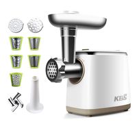 KBS Electric Meat Grinder Meat Processor, 1500W Slicer/Shredder/Juicer/Vegetable Grinder/Sausage Maker Stuffer, Work as Salad Maker & Food Processor with 9 Durable Attachment including Sausage Tube