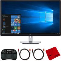 Dell S3219D 32 inch Class QHD LED IPS Monitor with Radeon FreeSync Bundle with Deco Gear 2.4GHz Wireless Backlit Keyboard Smart Remote with Touchpad Mouse, 2X HDMI Cable and Microfiber Cleaning Cloth