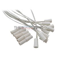 10 pk White 3/8" Recessed Wired Security Alarm Door Window Switch Contact Magnet