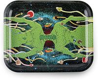 Ooze - Metal Rolling Tray - Large 14"x12" - Rolling Tray - Ashtray - Rolling Tobacco Tray - Dry Herb - Tobacco Accessories (Omega)