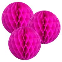 Just Artifacts Tissue Paper Honeycomb Ball (Set of 3, 12inch, Magenta) - Click for More Colors & Sizes!
