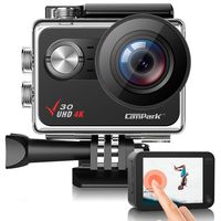 Campark V30 Native 4K Action Camera 20MP EIS Touch Screen WiFi Waterproof Camera with Optional View Angle, 2 1350mAh Batteries and Mounting Accessories Kit Compatible with GoPro