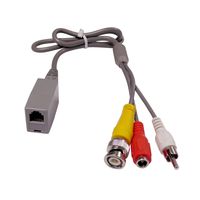 RRJ12BNCCOUP2 RJ12 to BNC Conversion Adapter with Audio Pass Through (Gray)