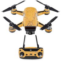 MightySkins Skin Compatible with DJI Spark Drone & Controller - Saffron Marble | Protective, Durable, and Unique Vinyl Decal wrap Cover | Easy to Apply, Remove, and Change Styles | Made in The USA