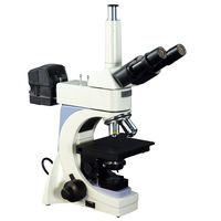 OMAX 40-2000X Infinity Trinocular Polarizing Metallurgical Microscope with 100X Dry Objective and Kohler Transmitted and EPI Reflected Illumination