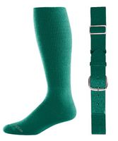 Joe's USA - Baseball Socks & Belt Combo Set (All Sizes & Colors Available) (Dark Green, Youth (7-9))