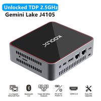 Desktop Mini PC Quad-Core Intel Celeron J4105 Processor (up to 2.5GHz),4G DDR4/64GB eMMC Support Windows 10 Pro,Linux,Chromium OS with USB-C/HDMI 2.0/Mini DP Port HD 4K@60Hz,3xUSB 3.0, 2xEthernet Port