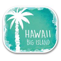 2 x 15cm/150mm Big Island Hawaii USA Vinyl SELF ADHESIVE STICKER Decal Laptop Travel Luggage Car iPad Sign Fun #6317