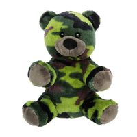 8" Recordable Camoflauge Military Bear with 20 Second Digital Recorder