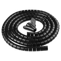 Cable Management Sleeve Width 0.63" 10FT Flexible Wire Wrap Cable Bundler for Office and PC