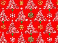 Pack of 1, Trees & Flakes 30" x 417' Half Ream Roll Gift Wrap for Holiday, Party, Kids' Birthday, Wedding & Special Occasion Packaging