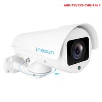 Inesun HD 1080P Analog CCTV Bullet Security Camera 2 Megapixels 10X Optical Zoom 4-in-1 TVI/CVI/AHD/CVBS Weatherproof Surveillance Camera with 5.1-51mm Lens Night Vision Coaxial System