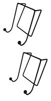 Tetra-Teknica CWH-01-2P 2 Inch Space Addition Wire Double Hook for Partition Wall Cubicle Panel up to 2 Inch, Color Black, 2 per Pack