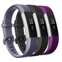 Keasy Replacement Bands Compatible with Fitbit Alta and Fitbit Alta HR, Soft Silicone Wristbands with Secure Metal Buckle for Men Women