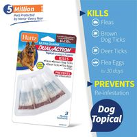 Hartz UltraGuard Dual Action Topical Flea & Tick Treatment for Dogs and Puppies - 61-150lbs, 3 Monthly Treatments