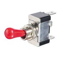 SPST 12VDC/30A Illuminated Toggle Switch with Red LED