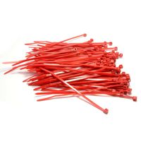 kenable Red Cable Ties 100mm x 2.5mm Nylon 66 UL Approved Pack of 100