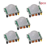 5pcs HC-SR501 Pyroelectric Infrared PIR Motion IR Sensor Body Detector Modules for Arduino Raspberry Pi(Green)