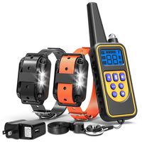 FunniPets Dog Training Collar, Waterproof Dog Shock Collar with Remote 2600ft Control Range E Collar for 2 Dogs with 4 Training Modes Light Shock Vibration Beep for Medium and Large Breed Dogs