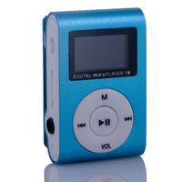 Eastvita Blue Mini MP3 Player Clip USB FM Radio LCD Screen Support for 32GB Micro SD