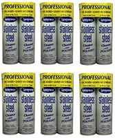 Sprayway Stainless Steel Cleaner, 2/15oz Can, Pack of 12