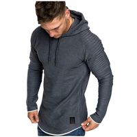 Simayixx Men Hoodies Pullover, Men's Fashion Workout Sweatshirts Plus Size Adjustable Hood Solid Sweater Tops Outerwear