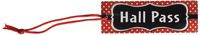 Teacher Created Resources Red Polka Dots Magnetic Hall Pass (77238)