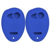 Keyless2Go New Silicone Cover Protective Cases for Remote Key Fobs with FCC L2C0007T - Blue - (2 Pack)