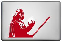 Star Wars Darth Vader MacBook Decal - Sticker Holding Lightsaber for 12 inch Apple MacBooks Air Pro Retina, Other Laptops RED