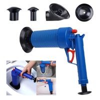 Womdee Toilet Dredge, Sewer Cleaning Tools Bathtub Dredge Tool Air Pressure Drain Pump Pipe Dredge Tools with 4 Plug for Toilet Bathtub Kitchen Sink Dredge Pipe