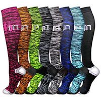 Compression Socks (8 Pairs), 15-20 mmHg is Best Athletic & Medical for Men & Women, Running, Flight, Travel, Nurses, Pregnant - Boost Performance, Blood Circulation & Recovery (Y2-8Pairs, L/XL)