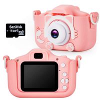 Kids Camera Gift CouHaP Kids Camera 2'' HD High Definition Toddler Video Recorder Gifts for 3-10 Years Old Boys and Girls- Pink(Protective Case, 16G Memory Card Included)