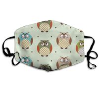 YUIOP Owl Baby Pattern Background Printed Mask Neutral Mask for Men and Women Polyester Dust-Proof Breathable Mask