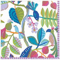 Caspari Kookaburra Paper Dinner Napkins in White, 20 Per Package